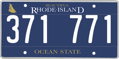 RI license plate 371771