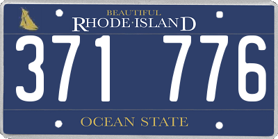 RI license plate 371776