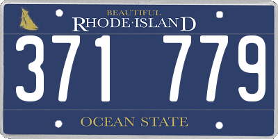 RI license plate 371779