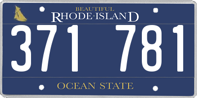 RI license plate 371781