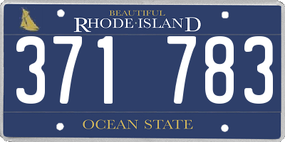 RI license plate 371783