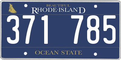 RI license plate 371785
