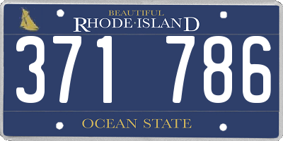 RI license plate 371786