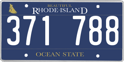 RI license plate 371788