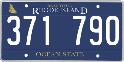 RI license plate 371790