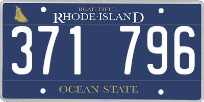 RI license plate 371796