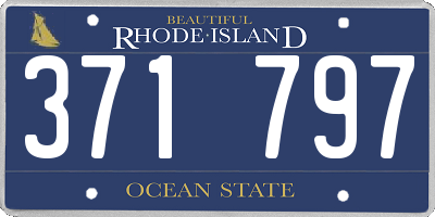 RI license plate 371797