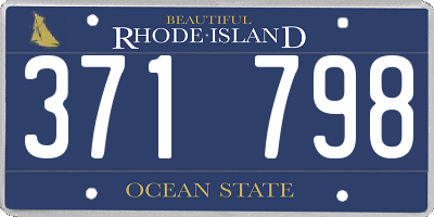RI license plate 371798