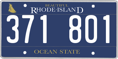 RI license plate 371801