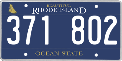 RI license plate 371802