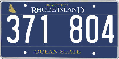 RI license plate 371804
