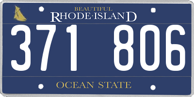 RI license plate 371806