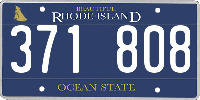 RI license plate 371808