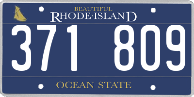 RI license plate 371809