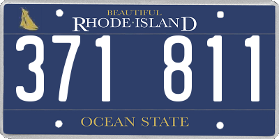 RI license plate 371811