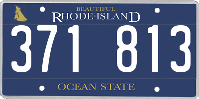 RI license plate 371813