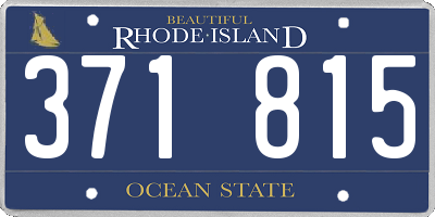 RI license plate 371815