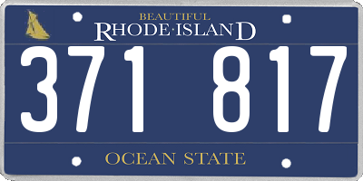RI license plate 371817