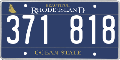 RI license plate 371818
