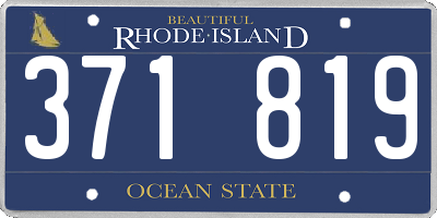 RI license plate 371819