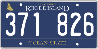RI license plate 371826