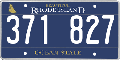 RI license plate 371827