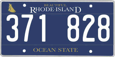 RI license plate 371828