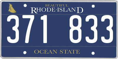 RI license plate 371833