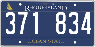 RI license plate 371834