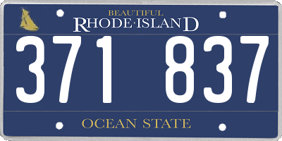 RI license plate 371837