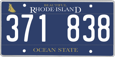 RI license plate 371838