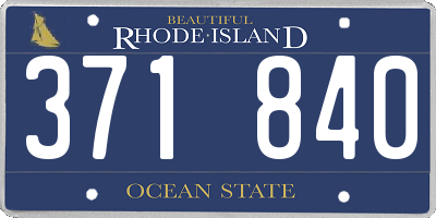 RI license plate 371840