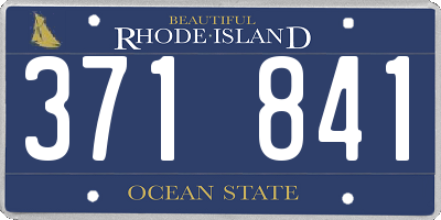 RI license plate 371841