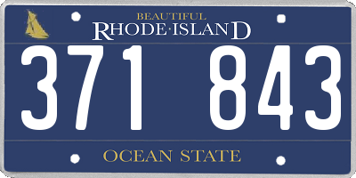 RI license plate 371843