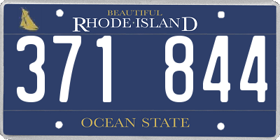 RI license plate 371844