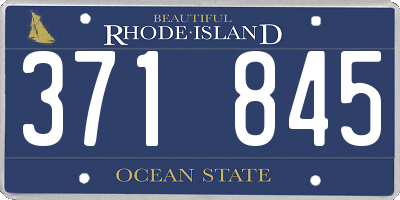 RI license plate 371845