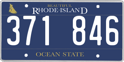 RI license plate 371846