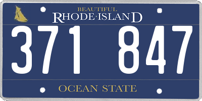 RI license plate 371847
