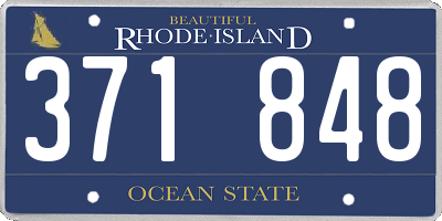 RI license plate 371848