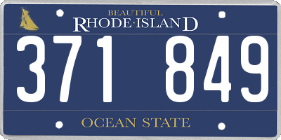 RI license plate 371849
