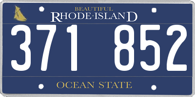 RI license plate 371852