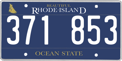 RI license plate 371853