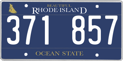 RI license plate 371857