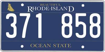 RI license plate 371858