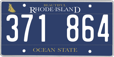 RI license plate 371864