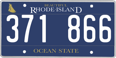 RI license plate 371866