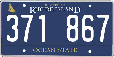 RI license plate 371867