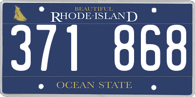 RI license plate 371868