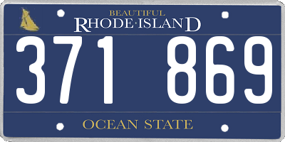 RI license plate 371869