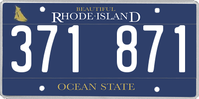 RI license plate 371871
